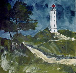 Acrylbild - Leuchtturm Hiddensee